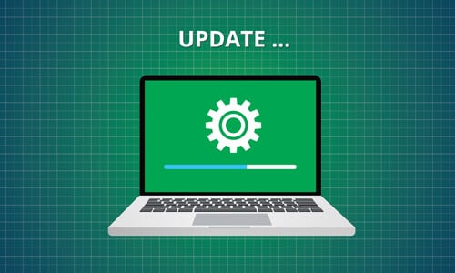 Graphic of Macbook on Time Off Cloud's website