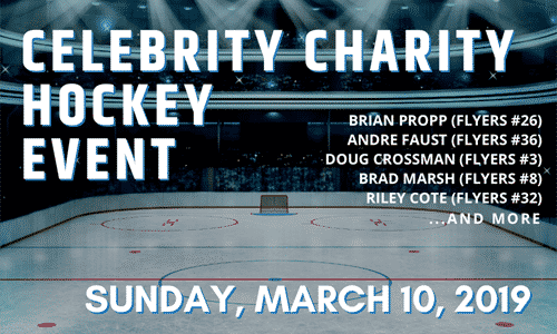 msri celebrity charity hockey event image on Time Off Cloud's website