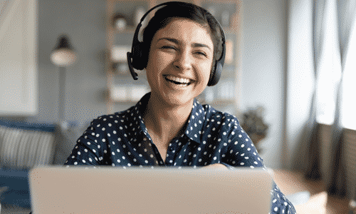 Work From Home Happy Person