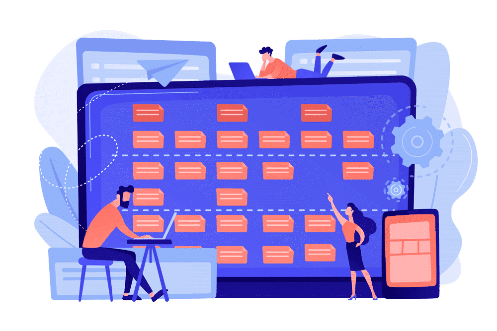 Organization and Approval Workflow graphic on Time Off Cloud's website